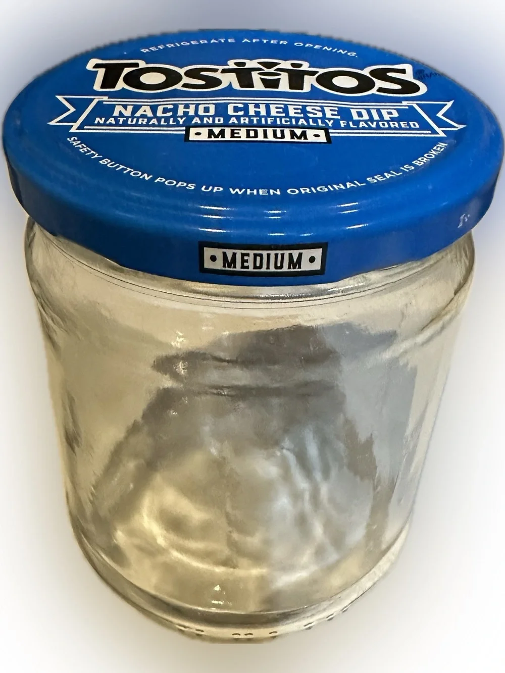 15 OZ WIDE MOUTH GLASS JARS TOSTITOS SALSA ON BORDER LEFTOVER SOUR DOUGH STARTER